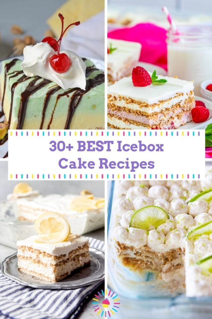 collage of icebox cake recipes