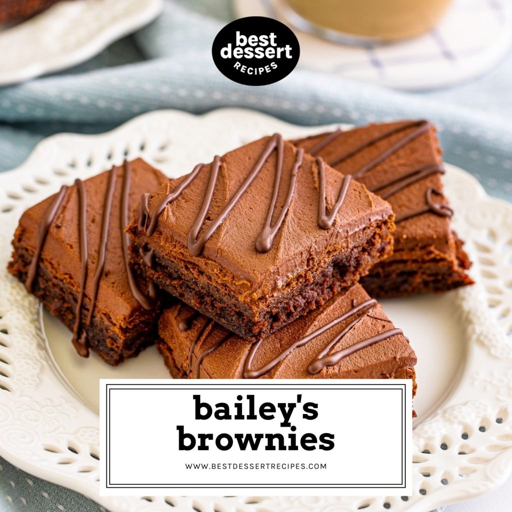 close up of baileys brownies