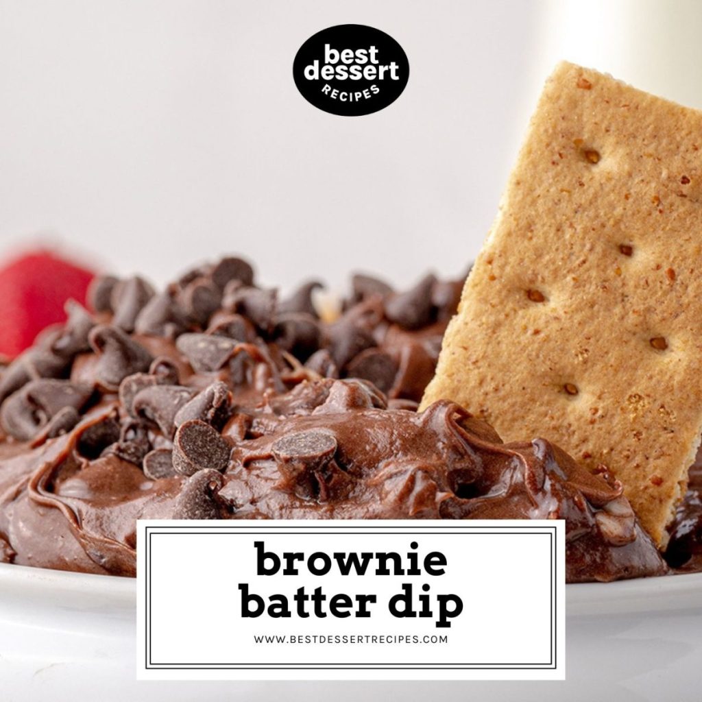graham cracker in brownie dip 