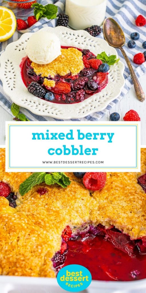mixed berry cobbler recipe for pinterest
