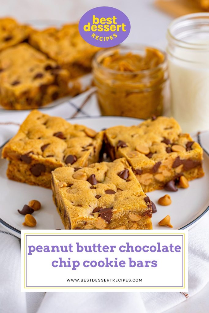 peanut butter cookie bar recipe for pinterest