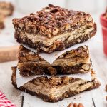 stack of three pecan pie bars