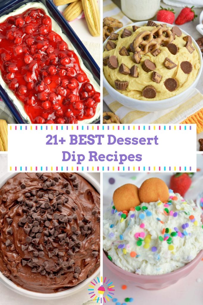 collage of dessert dip recipes