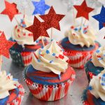 4th of july cupcakes decorated with stars