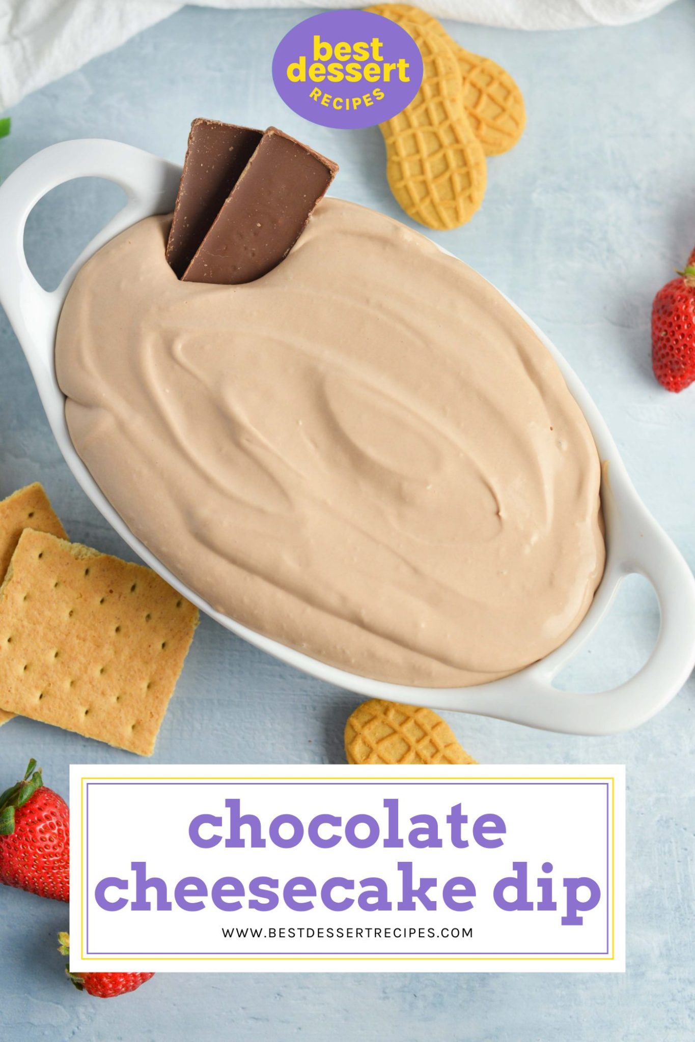 Chocolate Cheesecake Dip Recipe {5 Minutes & No Bake!}