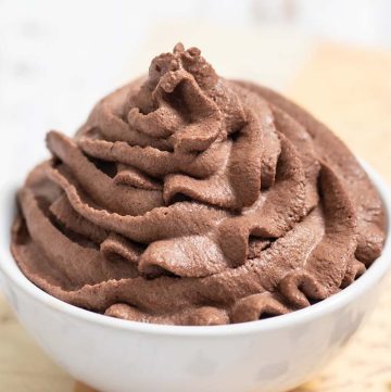 bowl of chocolate whipped cream