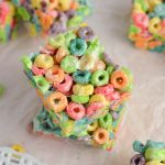 overhead shot of stack of fruit loop bars