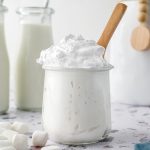 jar of homemade marshmallow creme with spoon
