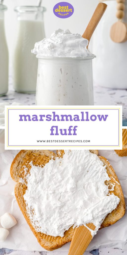 collage of marshmallow fluff for pinterest