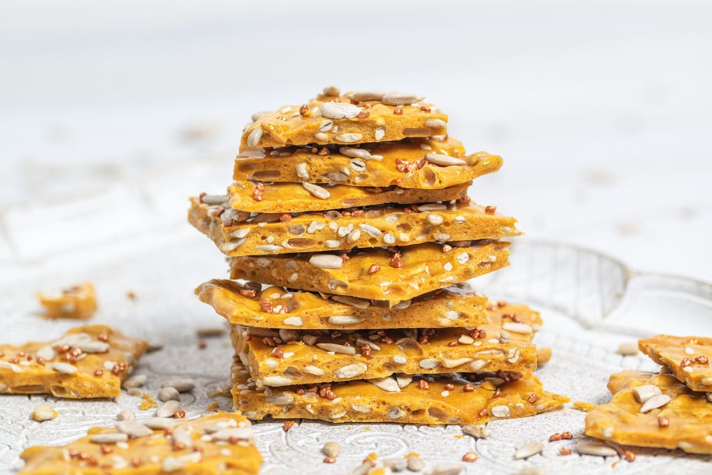 stack of sunflower seed brittle