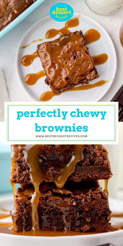 collage of chewy brownies for pinterest