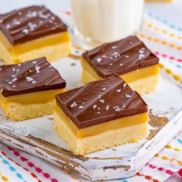 four millionaire bars on a tray