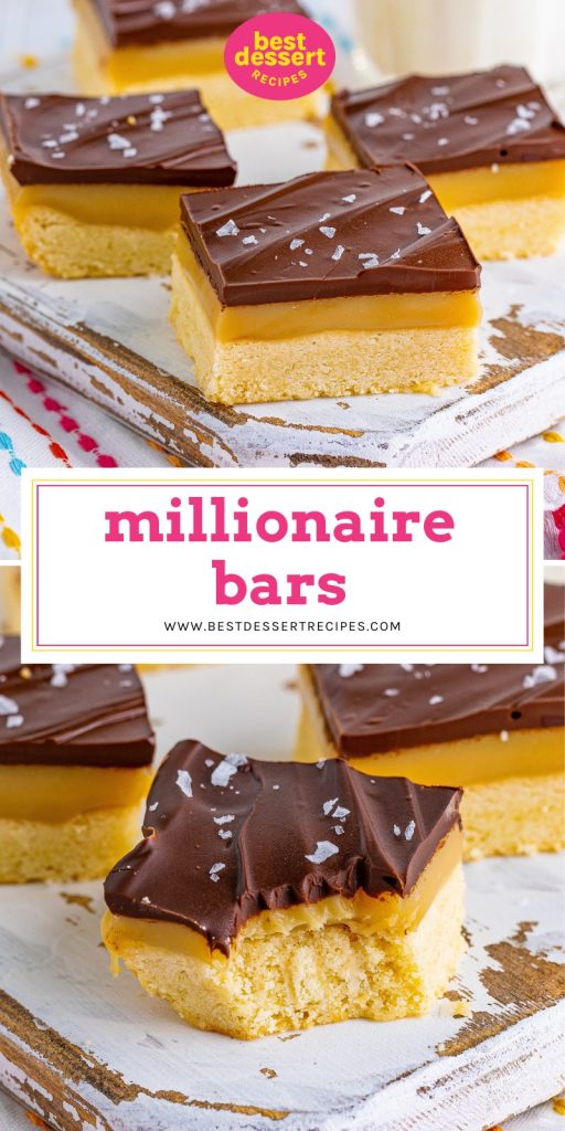 collage of millionaire bars for pinterest