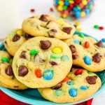 plate of chocolate chip pudding cookies