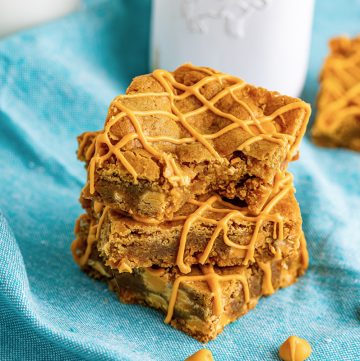 stack of butterscotch blondies