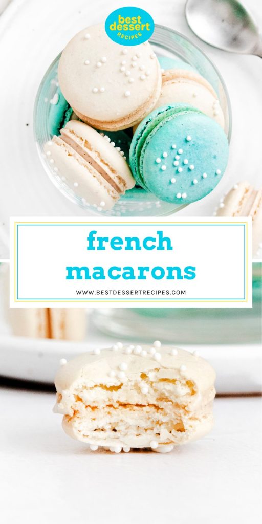 collage of macarons for pinterest