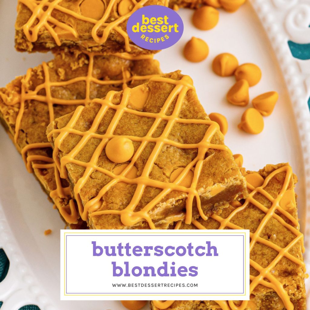 butterscotch blondies with text overlay