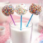 three cake pops in jar