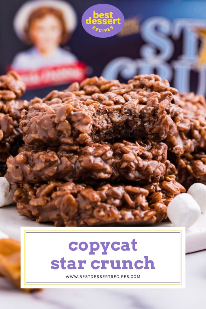 stack of star crunch with text overlay for pinterest