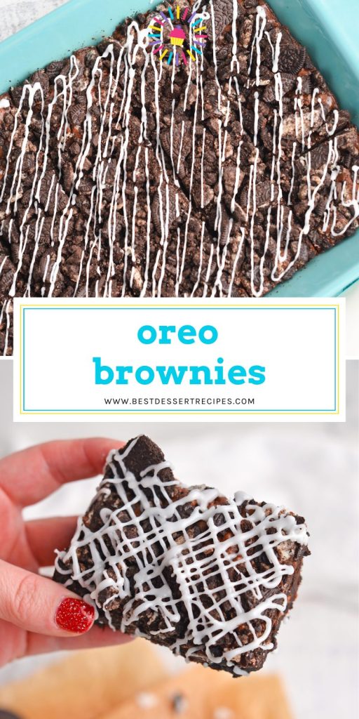 collage of oreo brownies for pinterest