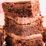 stack of three lunch lady brownies