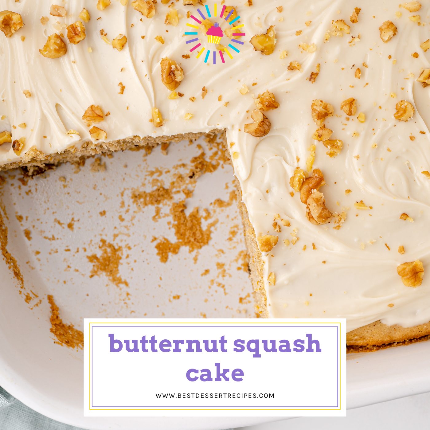 BEST Butternut Squash Cake (w/ Maple Cream Cheese Frosting!)