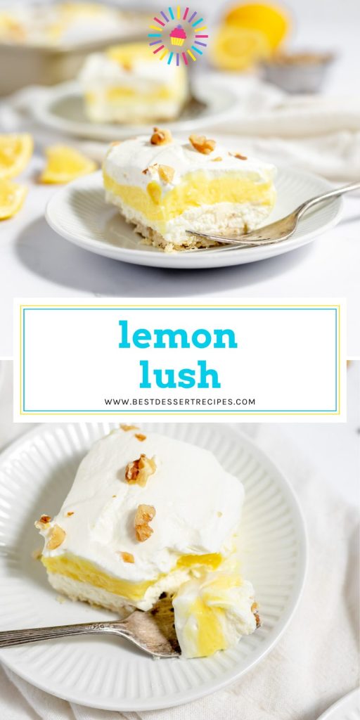 collage of lemon lush for pinterest