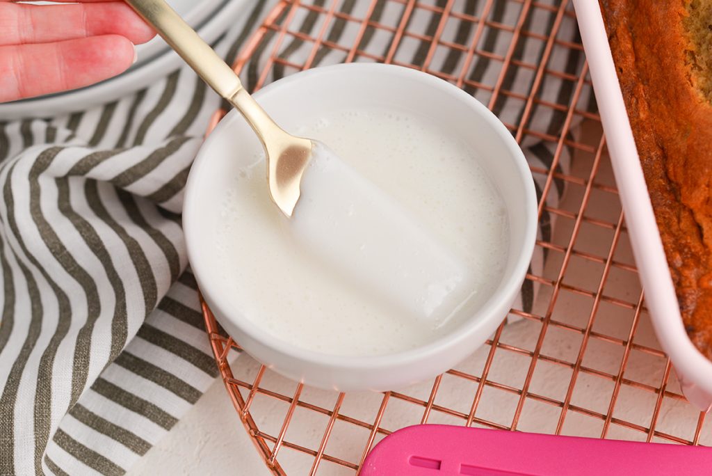 fork in bowl of icing